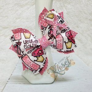 Breast Cancer awareness hair bow